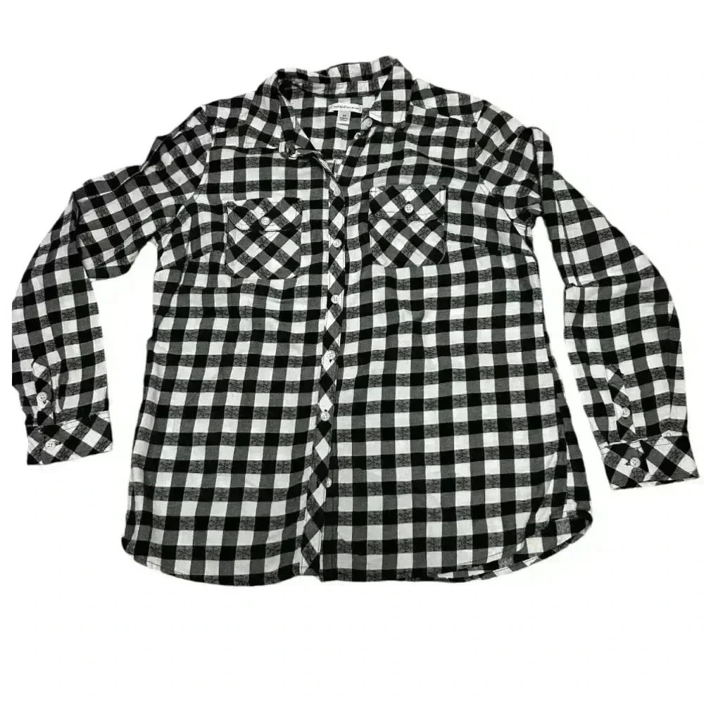 Women’s Croft and Barrow The extra Soft Plaid Flannel Shirt size M | Pre loved